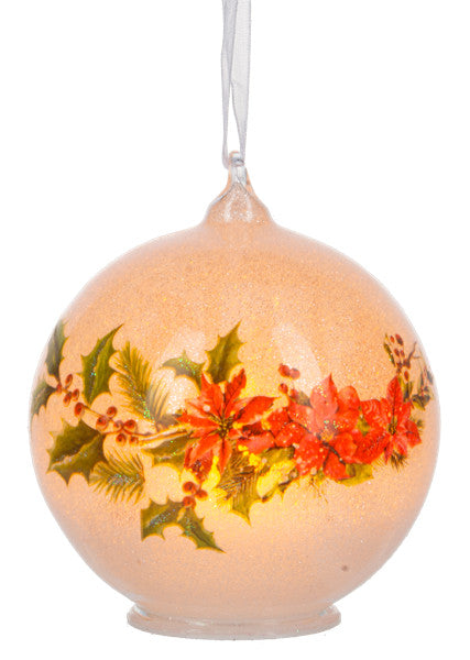 Cardinal Frost LED Glow Ornament - Lantern
