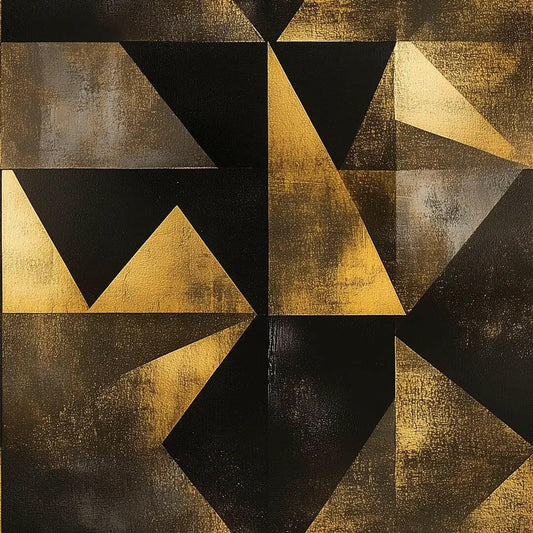 Gilded Prism Geometric Wallpaper