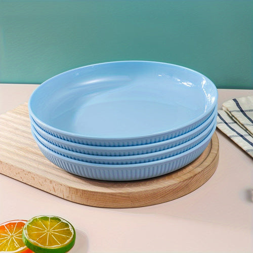 4Piece Striped Dinner Plates Set for Camping More