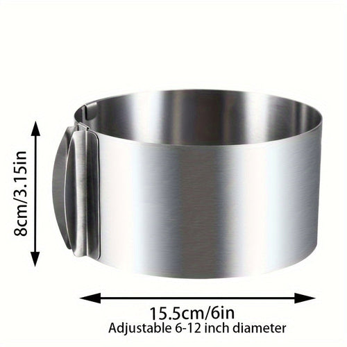 Expandable Stainless Steel Cake Ring Mold Adjustable Baking Tool