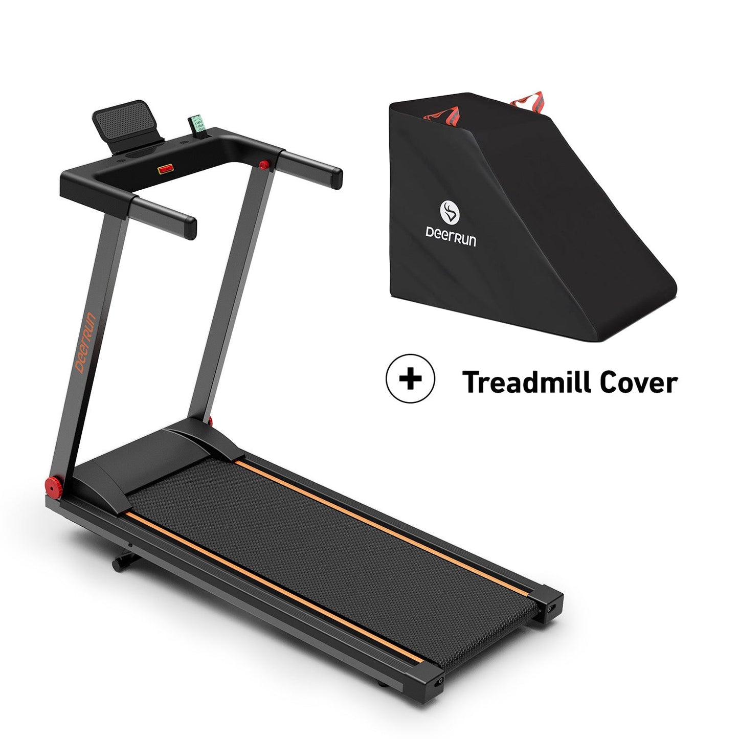 DeerRun A1 Pro Move+ 6% Incline Foldable Treadmill——2025 Upgraded Chip & NFC Support | 350Lbs, 10mph