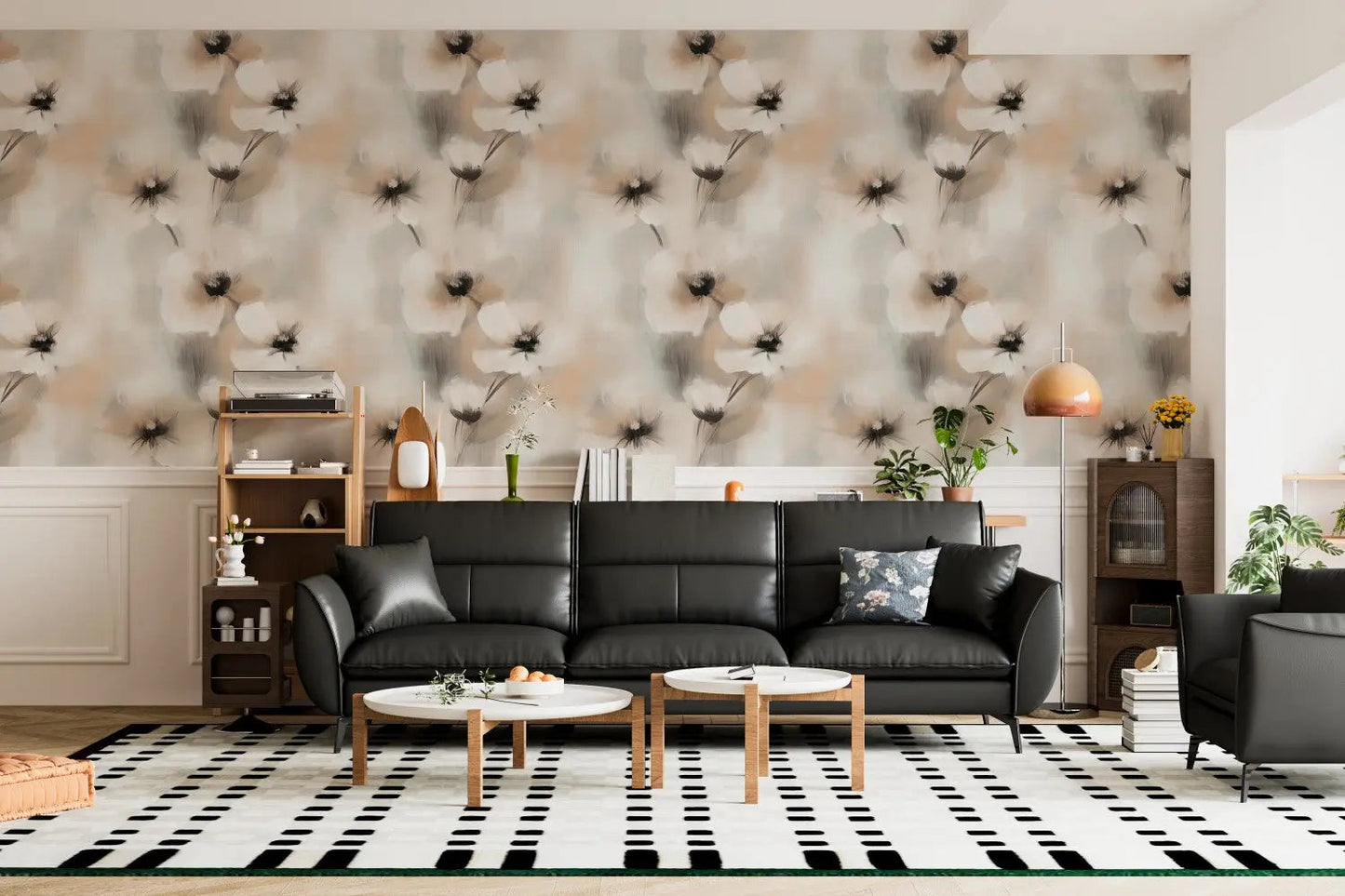 Whispering Poppies Abstract Mural