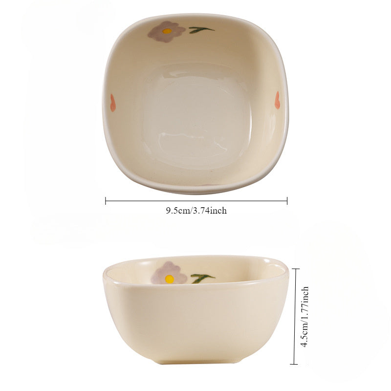 Elegant Purple Vine Ceramic Dish Set Premium Tableware Duo