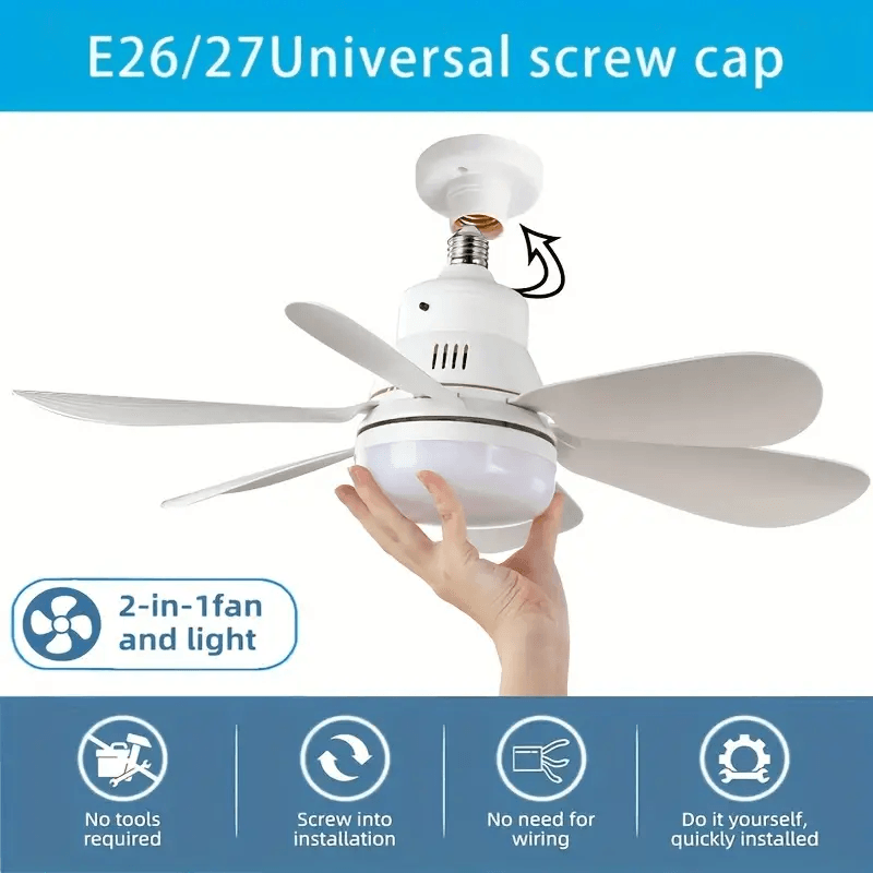 LED 30W Ceiling Fan Light with Remote Control – Dimmable E27 for Living Room, Study & Home Use (85-265V)
