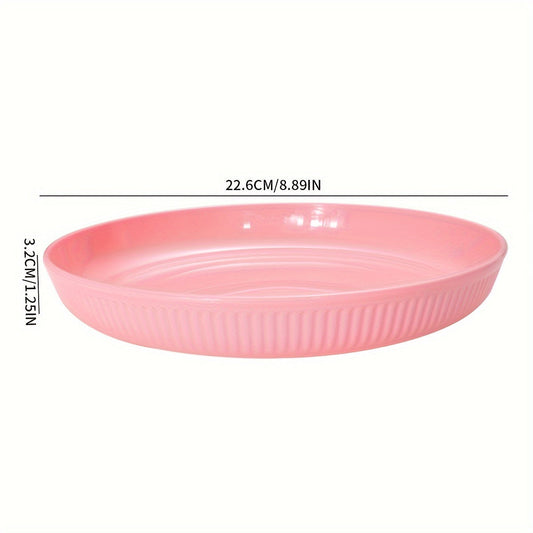 4Piece Striped Dinner Plates Set for Camping More