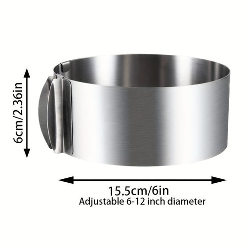 Expandable Stainless Steel Cake Ring Mold Adjustable Baking Tool