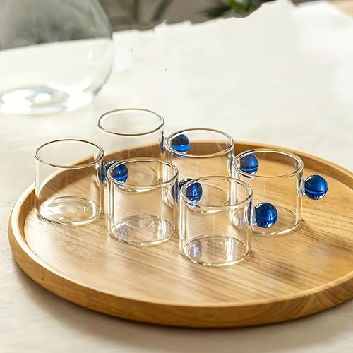 Sleek Set of 6 HeatResistant Glass Cups 100ml