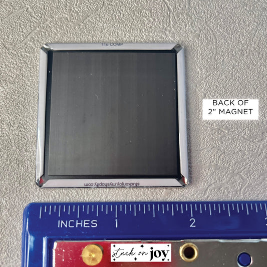 90'S MUSIC CASSETTE TAPES ON 2X2 MAGNET v3