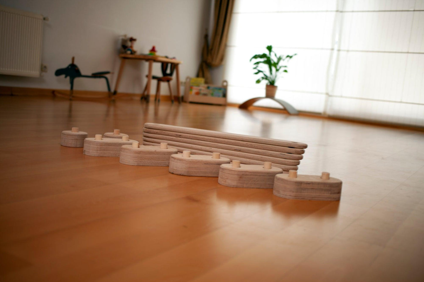 Montessori Balance Beam and Stepping Stones Set | Play | Kitchen + Metal