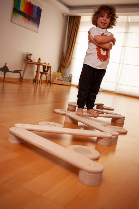 Montessori Balance Beam and Stepping Stones Set | Play | Kitchen + Metal