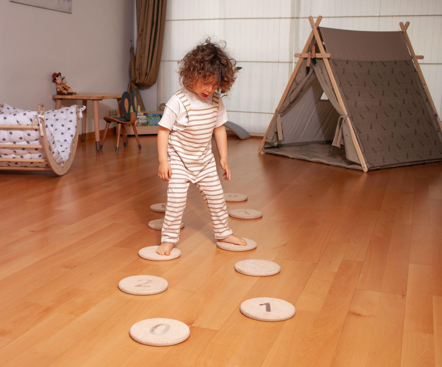 Montessori Balance Beam and Stepping Stones Set | Play | Kitchen + Metal