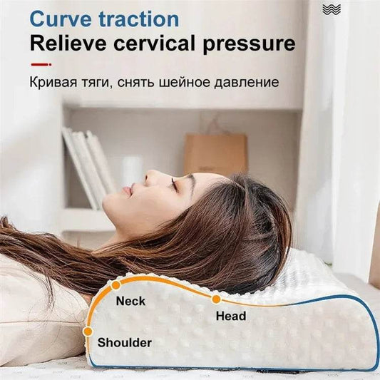 Orthopedic Memory Foam Long Pillow for Neck and Spine Support - Bedding