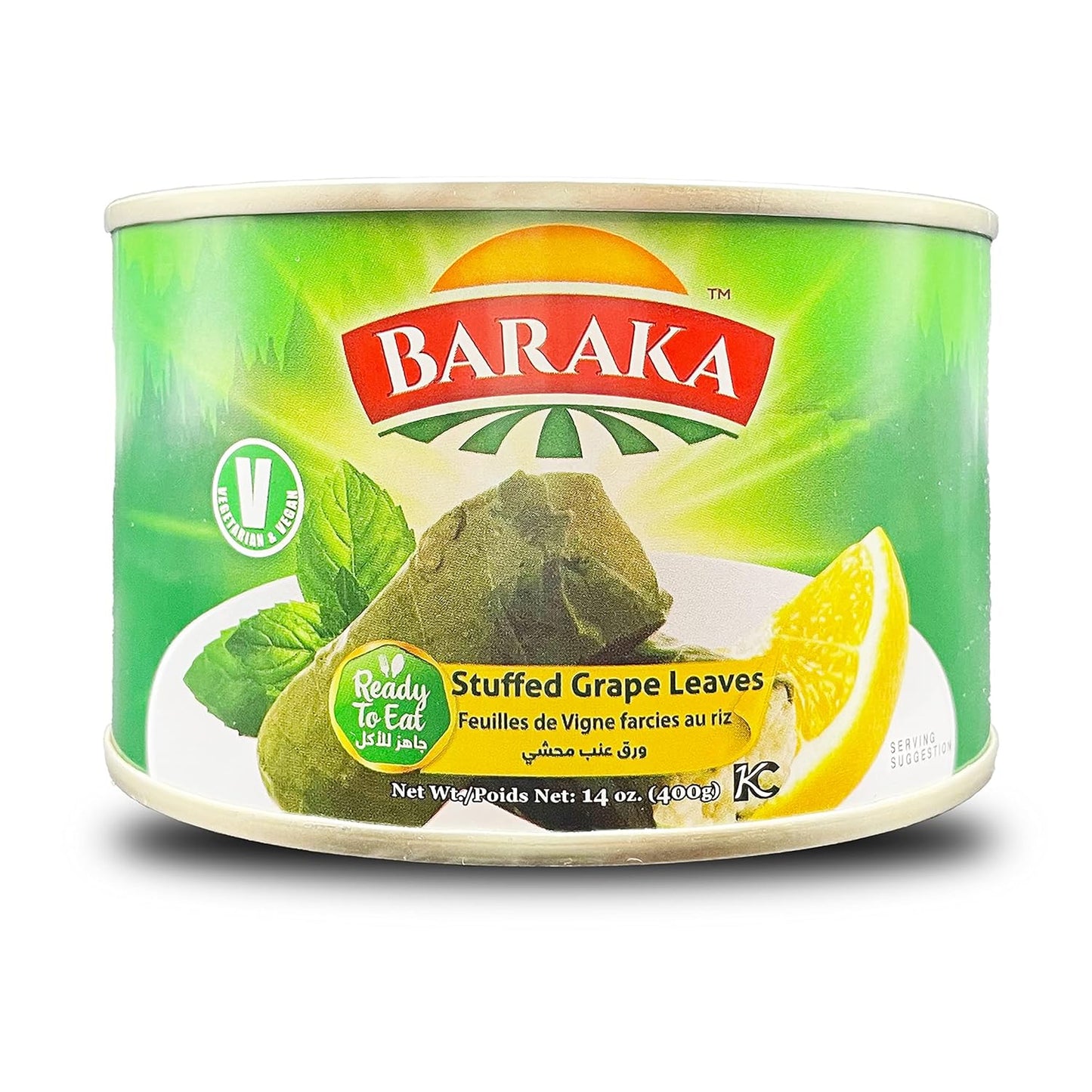 Baraka Stuffed Grape Leaves With Rice - Authentic Mediterranean Dolmas for Dipping and Snacking
