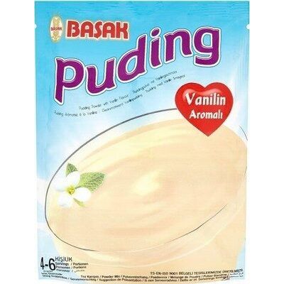 Başak Vanilla Pudding Mix 130 G - Creamy Dessert for 4-6 Portions, Easy to Prepare
