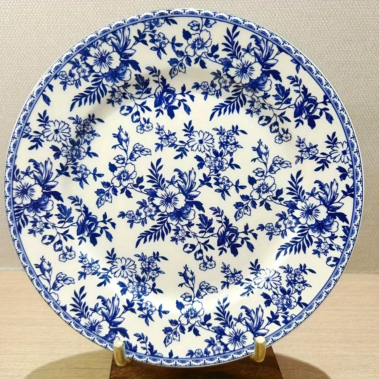 Nordic Blue White Porcelain Dessert Plates Set