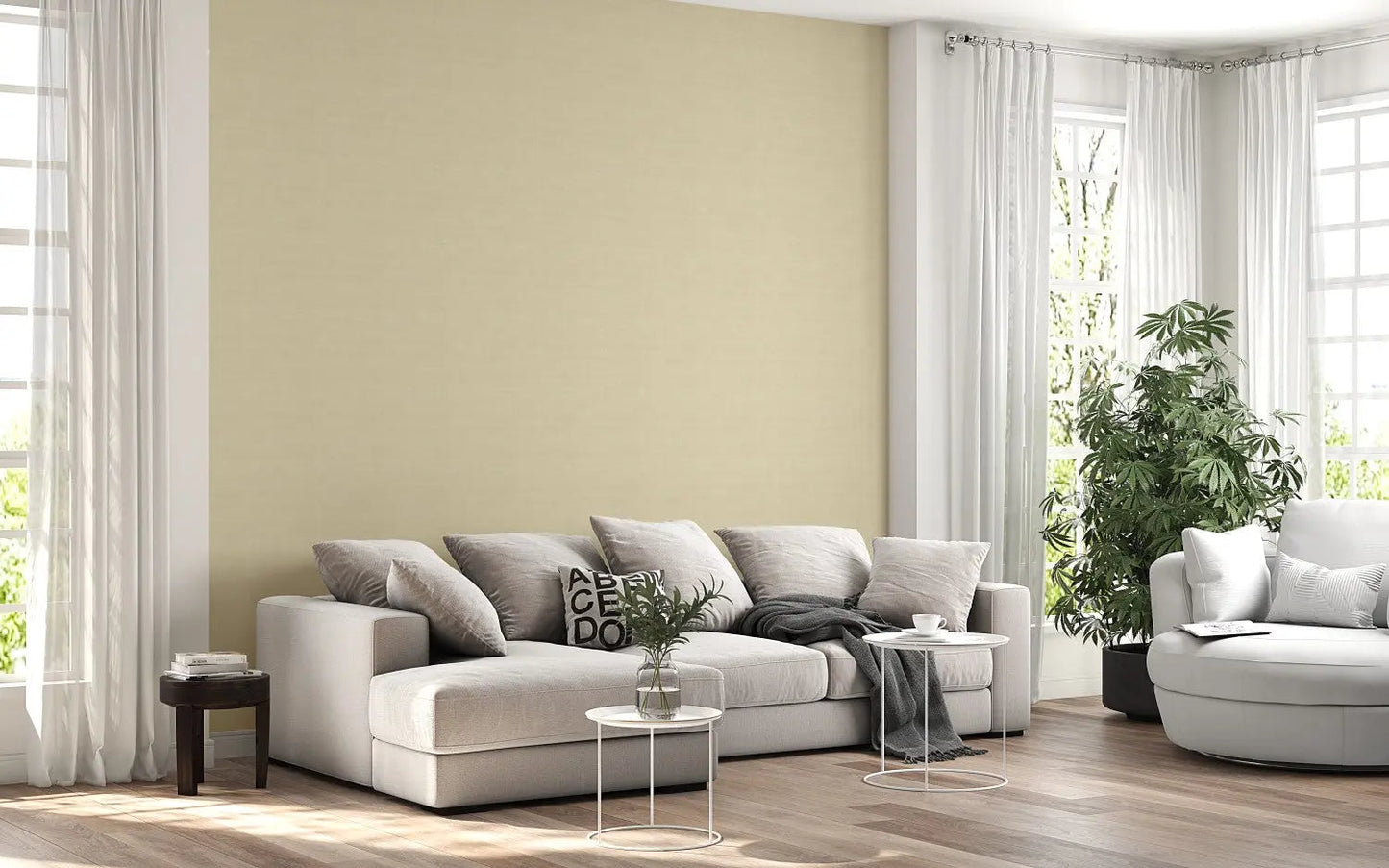 Sun-Kissed Linen Weave Wallpaper