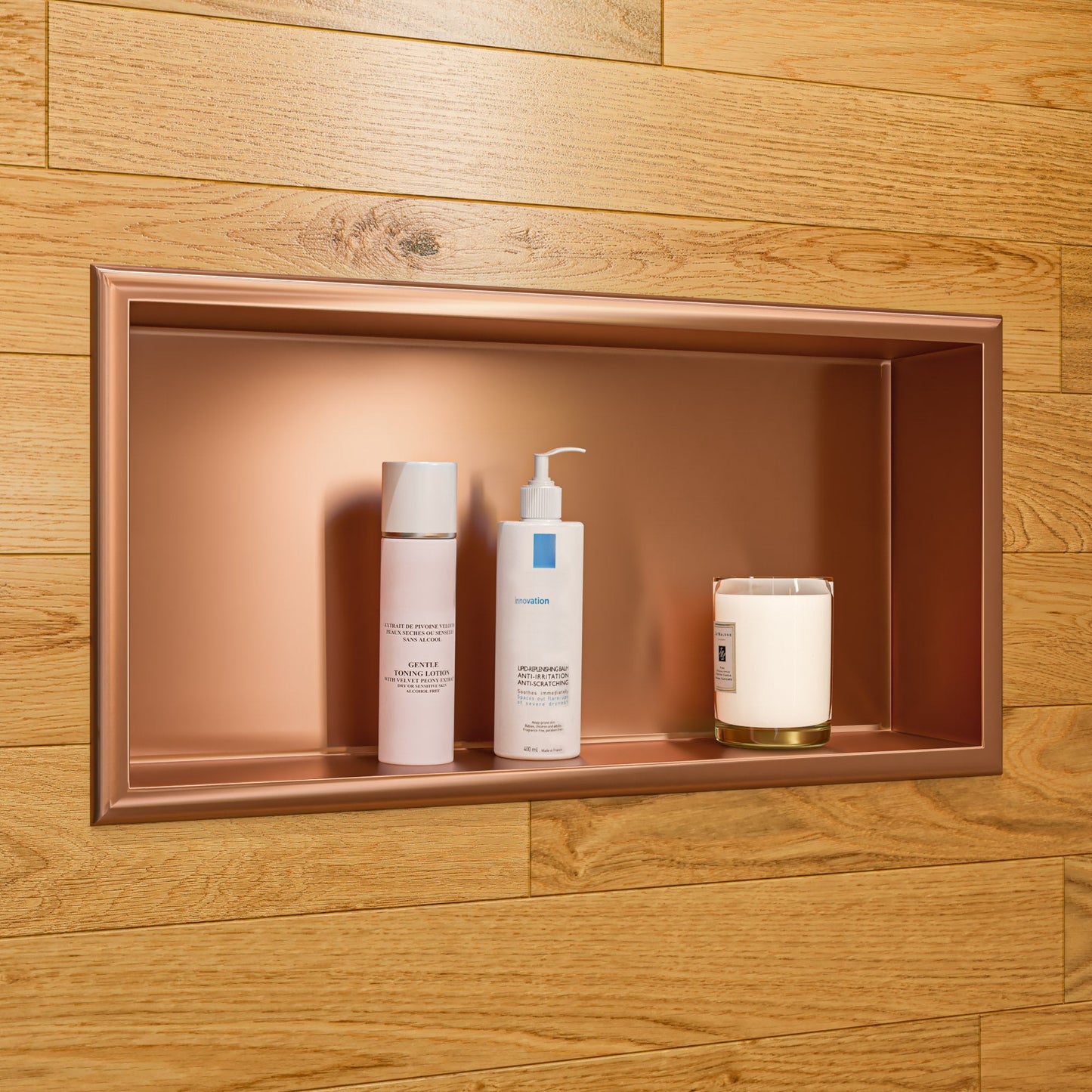 ALFI brand ABNP2412 24" x 12" Stainless Steel Horizontal Single Shelf Shower Niche