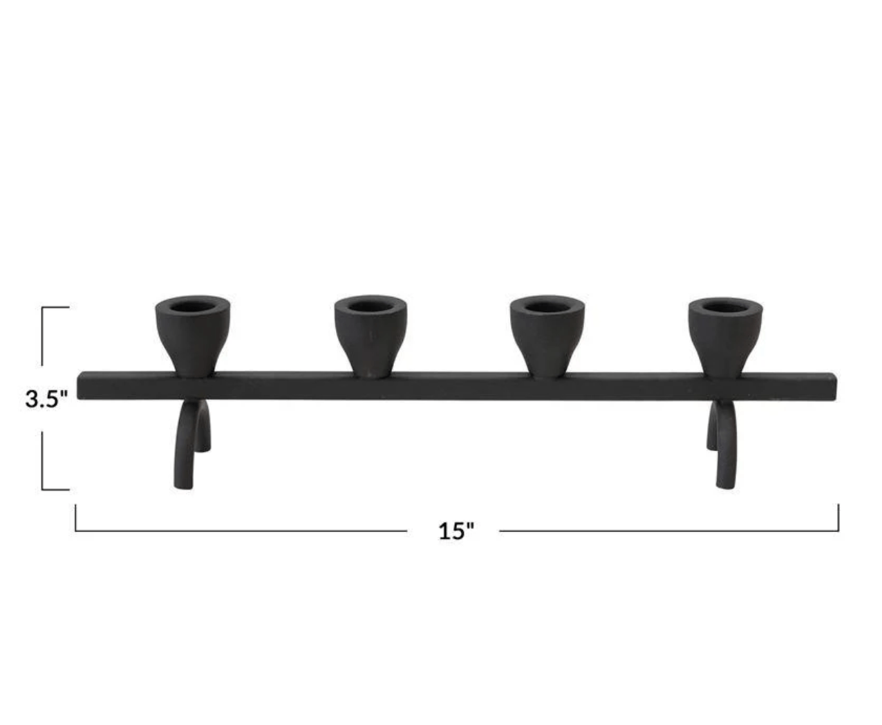 Black Textured Metal Taper Holder