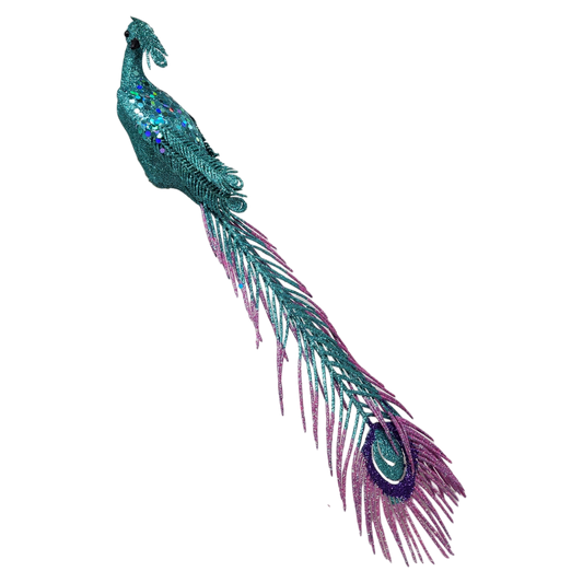 Sequin Peacock Ornament -