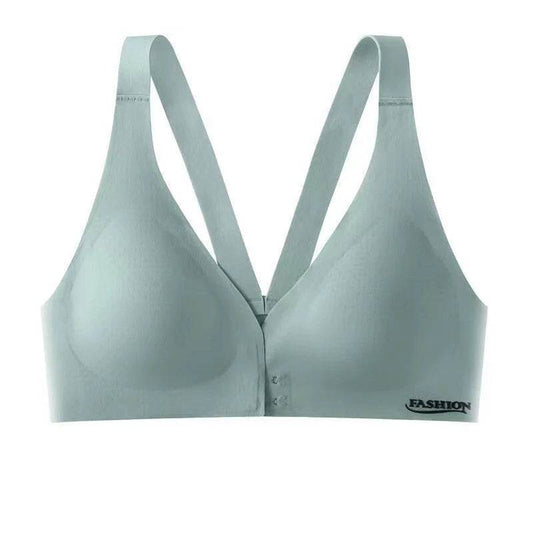 Front Open Seamless Push-Up Bra Wireless Deep V Comfort