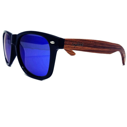 Zebrawood Sunglasses with Blue Polarized Lenses | Kitchen + Metal