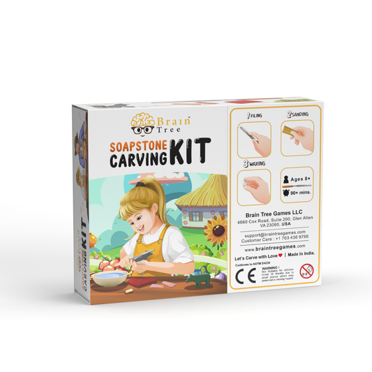 Bunny Soapstone Carving Kit: Safe and Fun DIY Craft for Kids and