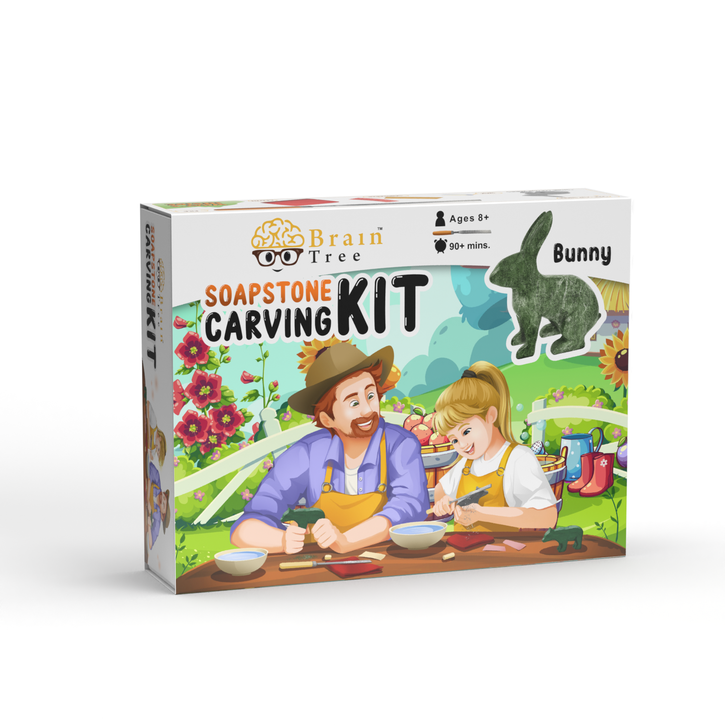 Bunny Soapstone Carving Kit: Safe and Fun DIY Craft for Kids and