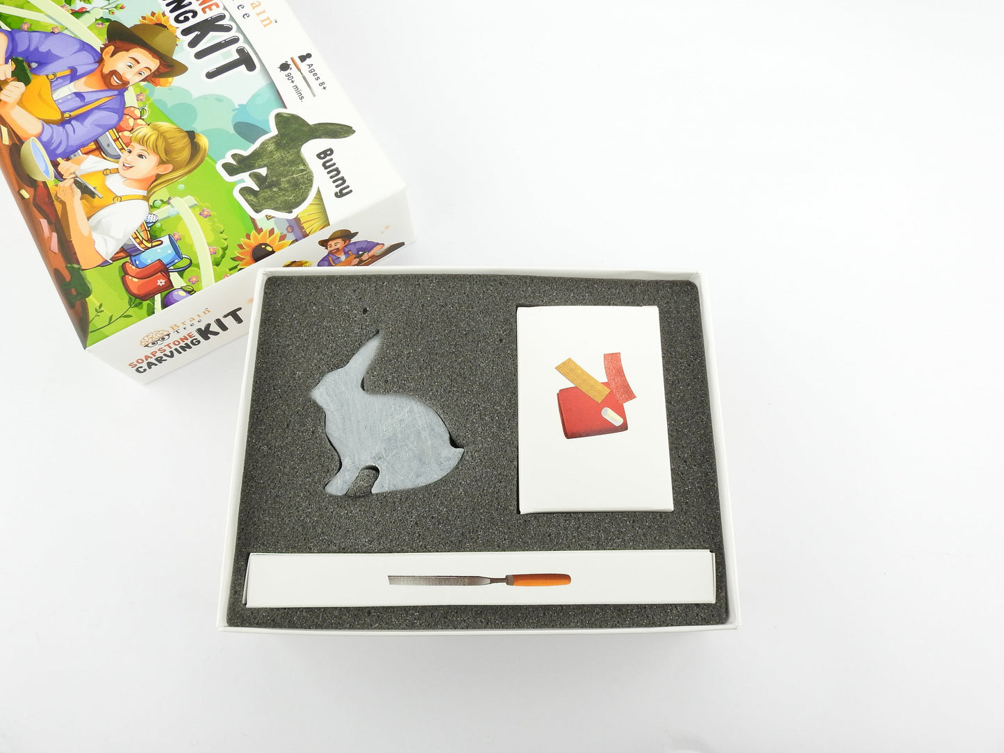Bunny Soapstone Carving Kit: Safe and Fun DIY Craft for Kids and