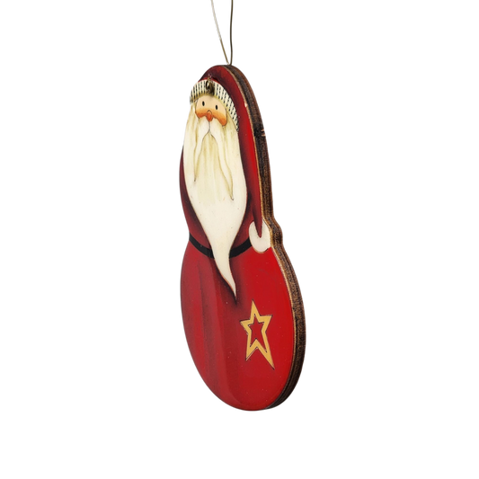 Jolly Santa with Star Ornament