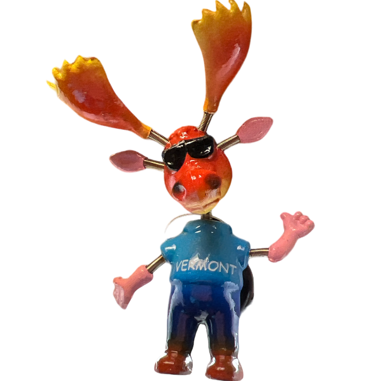 Moose Magnet with Springy Arms, Ears, Neck, and Antlers