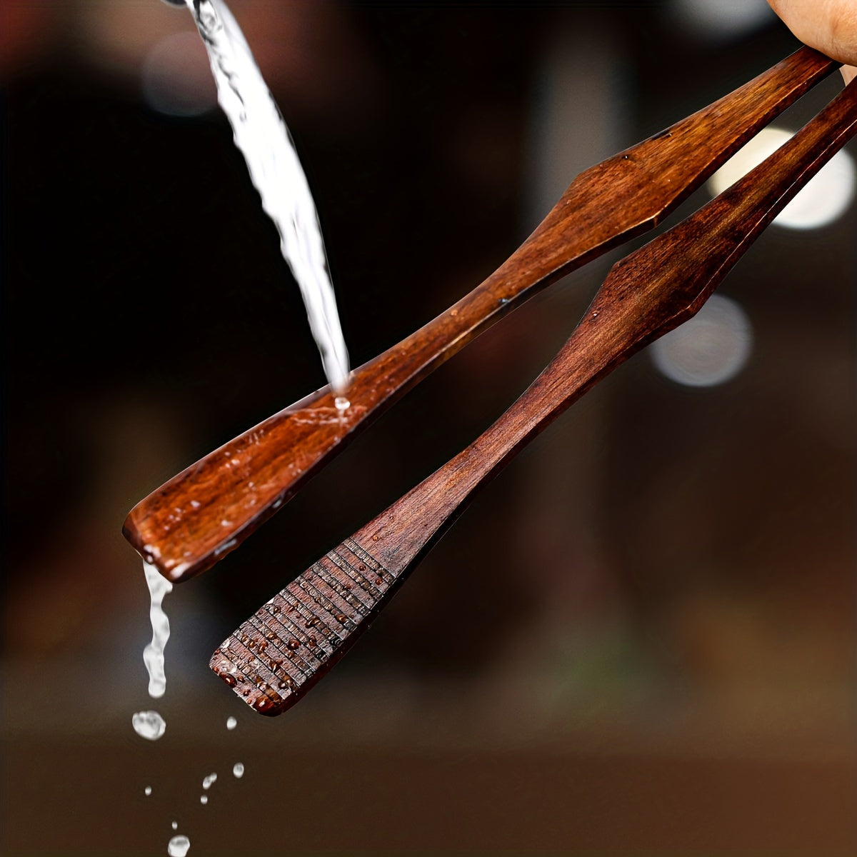 HeatResistant Wooden Food Tong Versatile Kitchen Essential