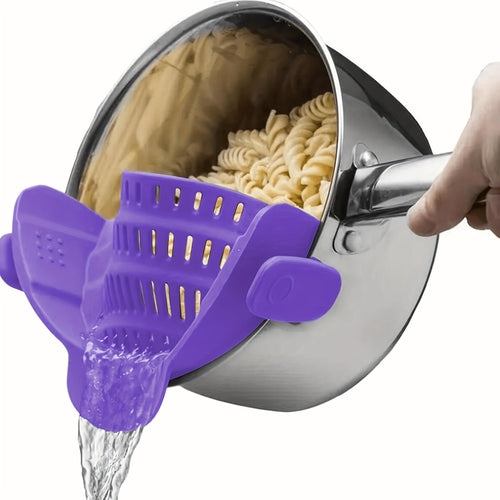Versatile ClipOn Plastic Strainer for Kitchen Pots | Kitchen Essentials | Kitchen + Metal