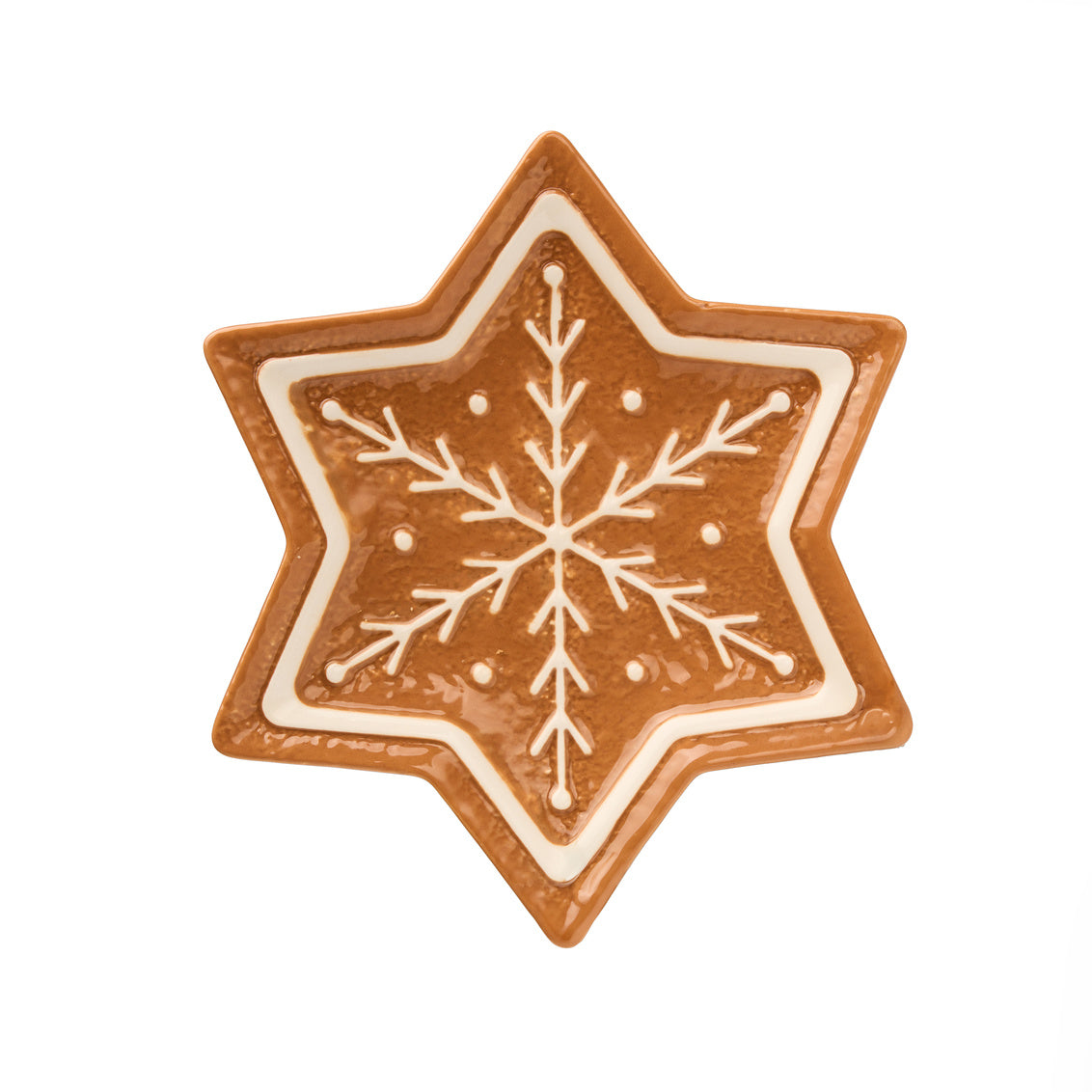 7" Ceramic Gingerbread Star Plate