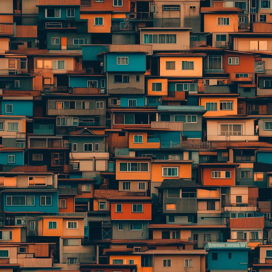 Stacked Cityscape Mural