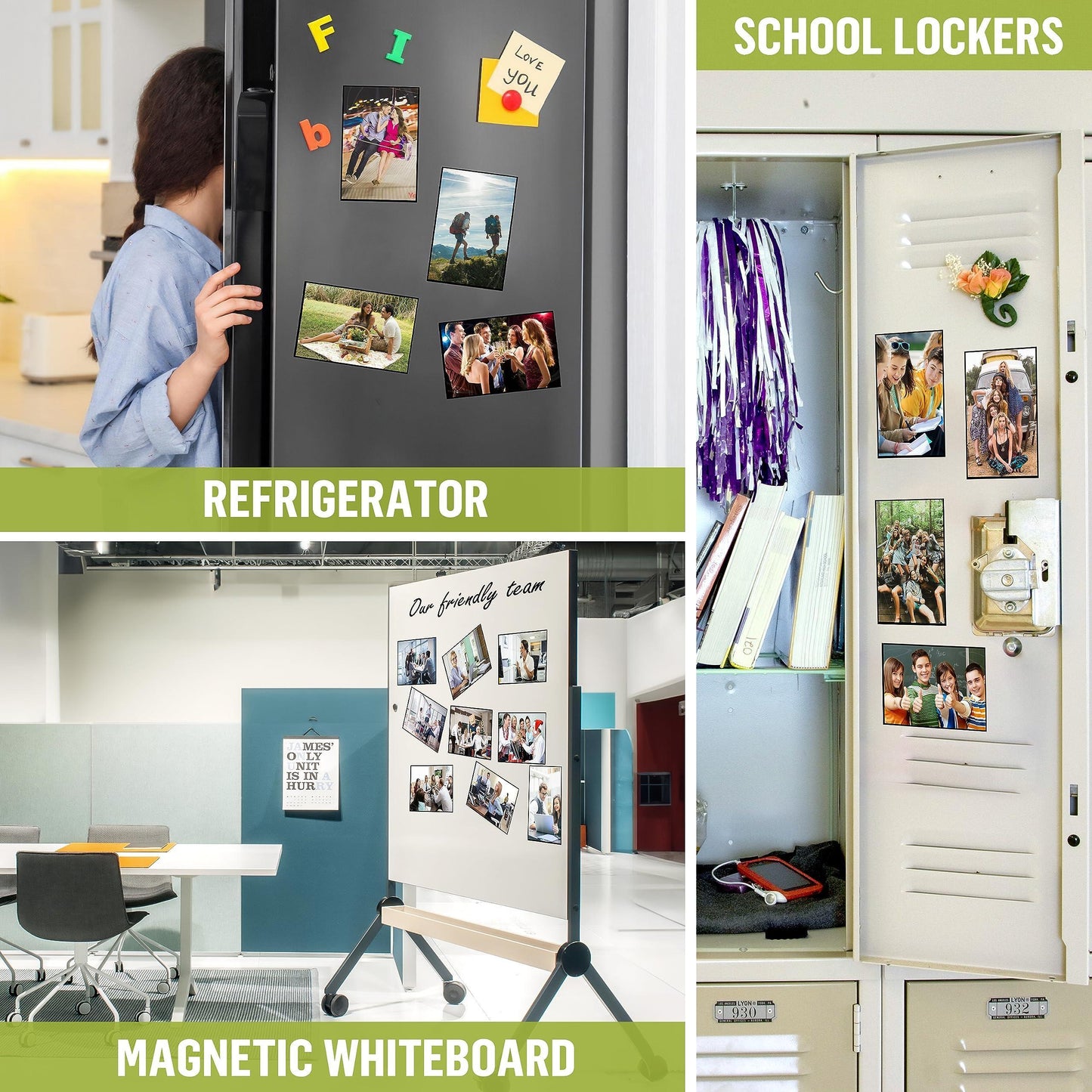10 Pack 5x7 Magnetic Picture Frames for Refrigerator Magnet Picture
