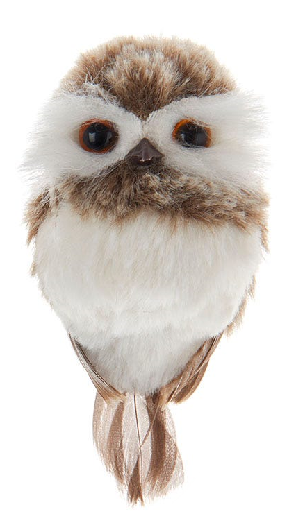 Brown and Gray Owl Ornament - Looking Forward