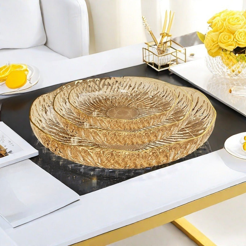 PetalShaped Snack Plates Set 3 Stylish Serving Platters