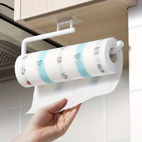 EasyInstall Punch-Free Wall Mount Paper Towel Holder - Plastic Roll