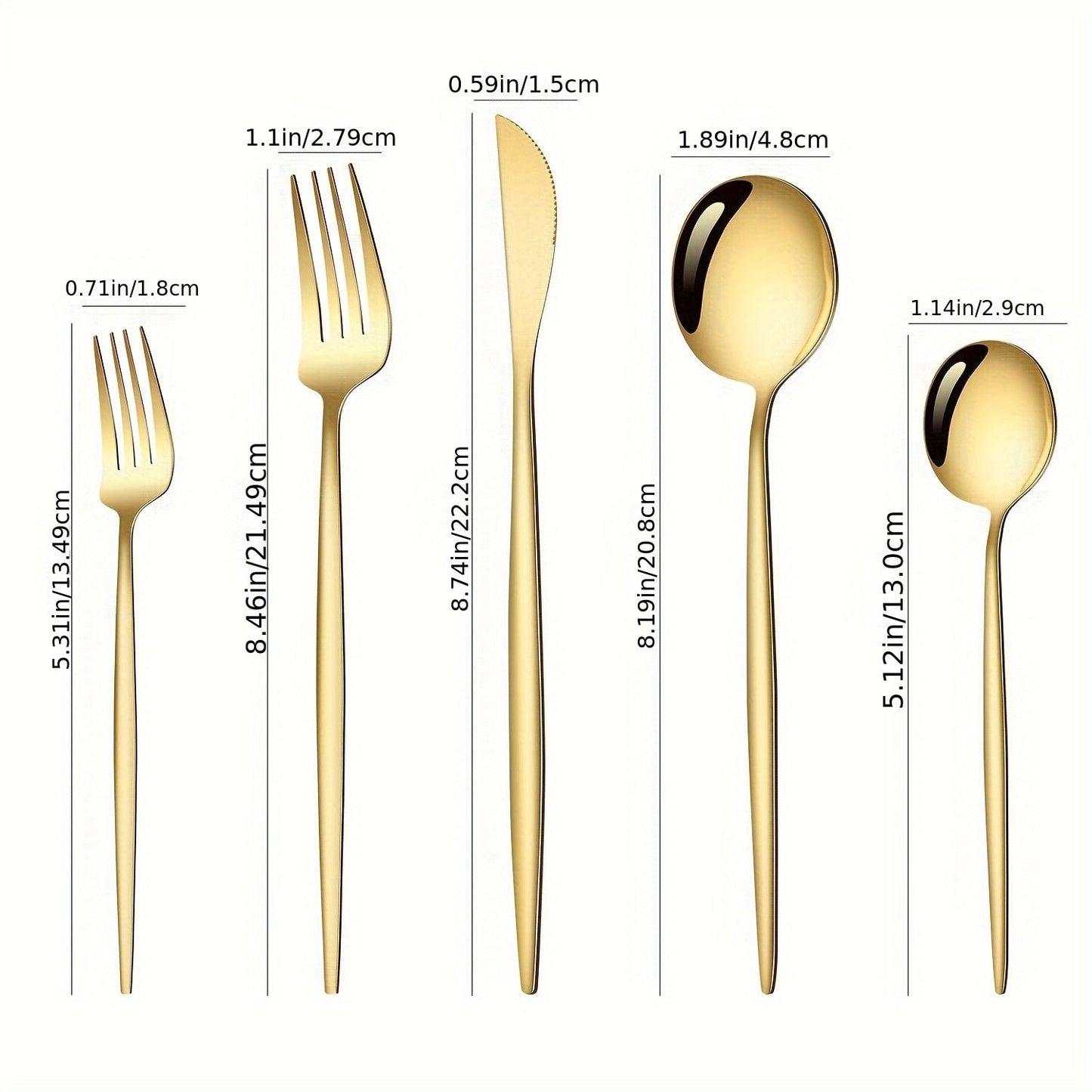30pc Stainless Steel Cutlery Set Knives Forks Spoons