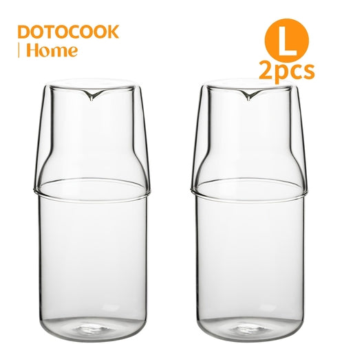 Elegant BPAFree Glass Water Carafe Cup Set