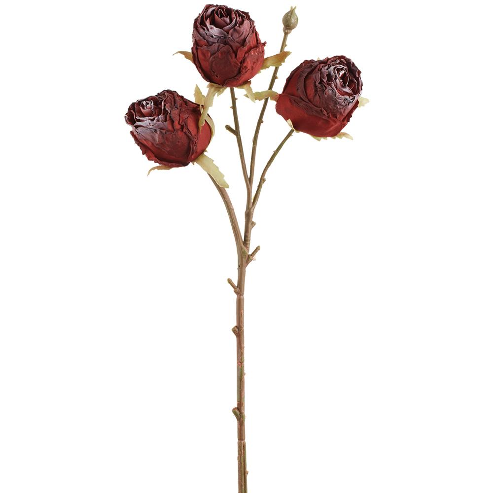 17.5"ROSE BUD SPRAY BURGUNDY