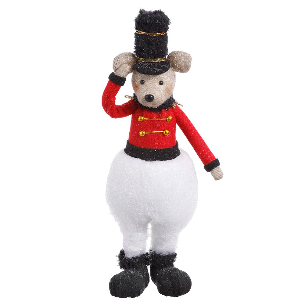 Christmas Carousel Collection - Mouse Nutcracker - White Red
