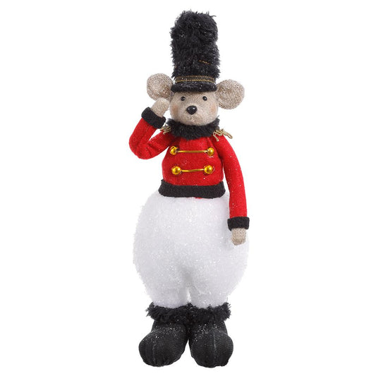 Christmas Carousel Collection - Mouse Nutcracker - White Red