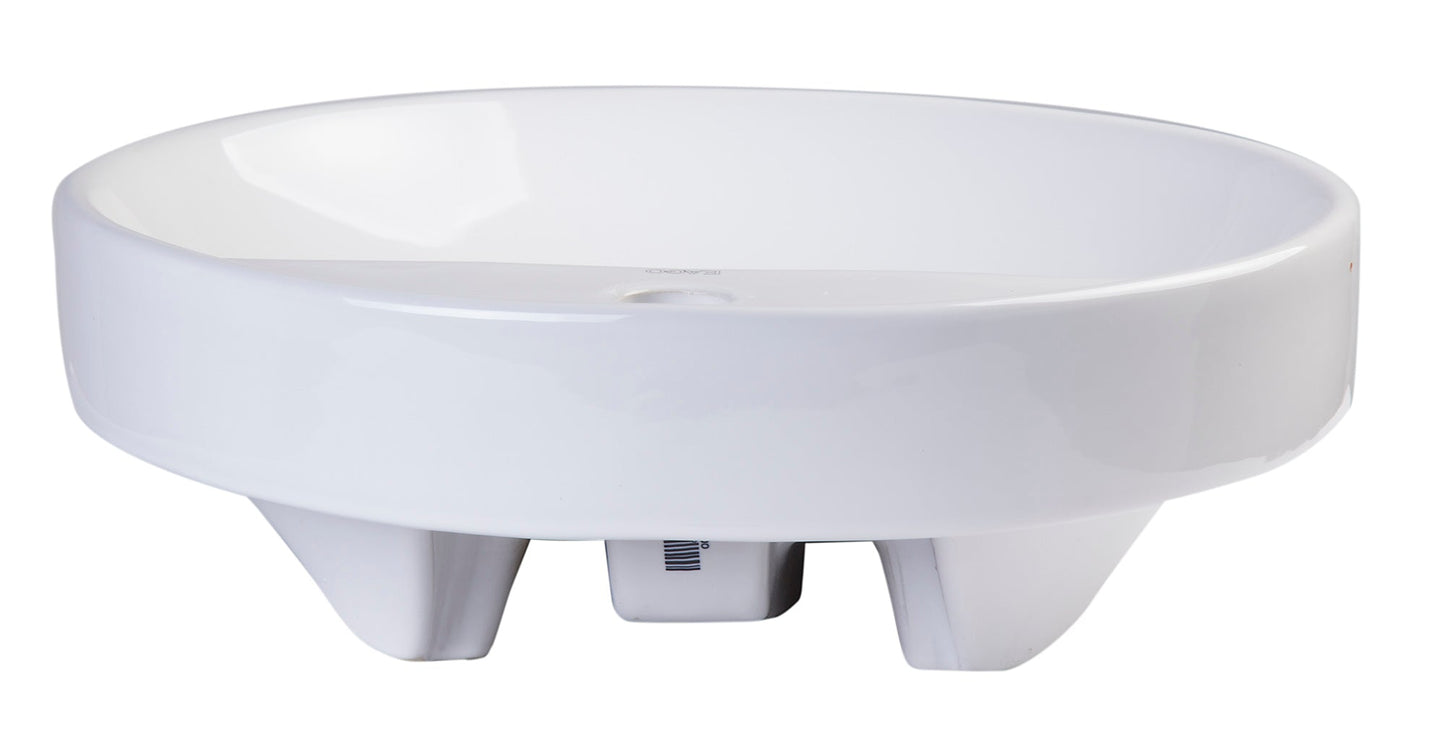 EAGO BA141 18" ROUND CERAMIC ABOVE MOUNT BATHROOM BASIN VESSEL SINK