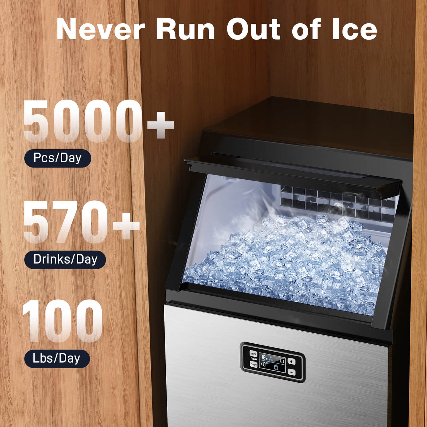 100LBS/200LBS/265LBS Freestanding Commercial Ice Maker Z5845A