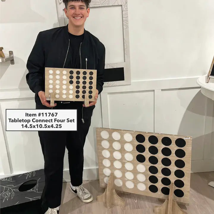 Giant Wooden Connect 4 Game – Family Game Set