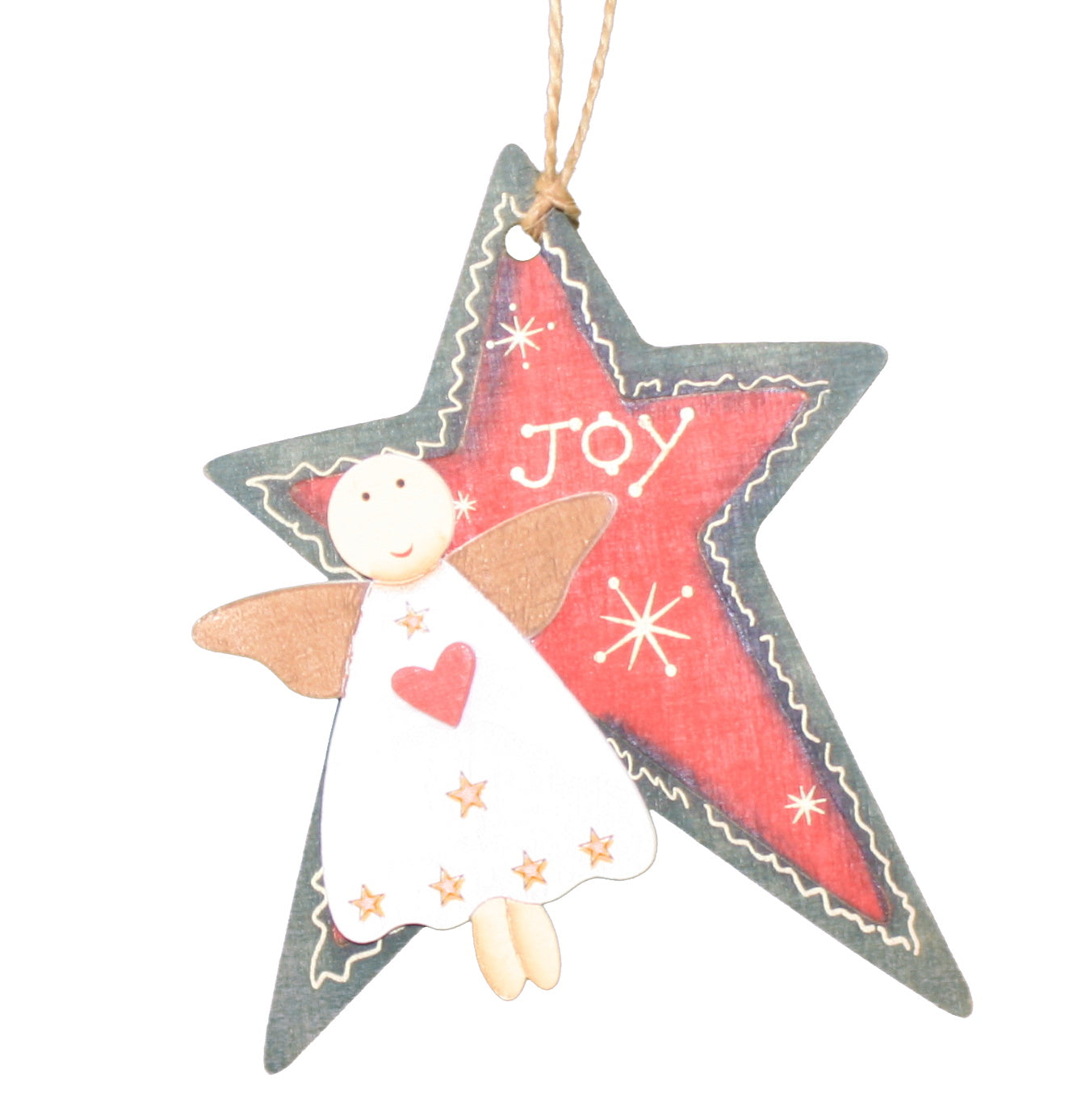 Joyful Angel Star Ornament