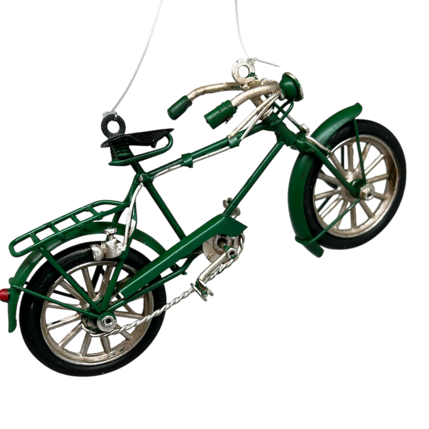 Green Bike Ornaments