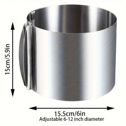 Expandable Stainless Steel Cake Ring Mold Adjustable Baking Tool