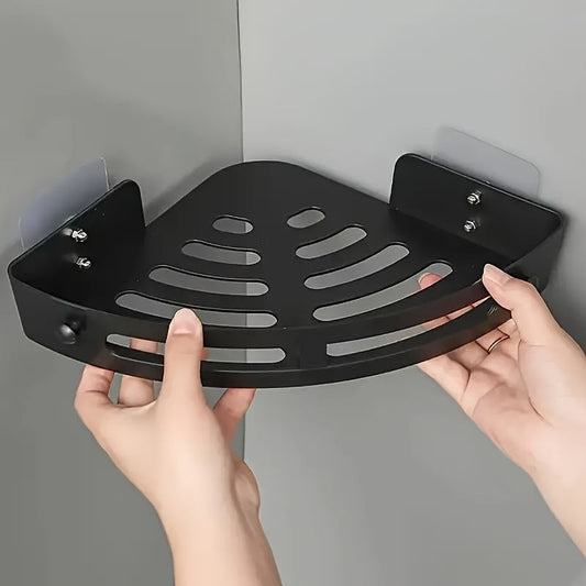 NoDrill Corner Shower Caddy Set WallMounted Bathroom Organizer